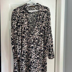 Tunic top - black & cream - from Algeria